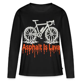 Asphalt Is Lava Bike - Frauen Premium Bio Langarmshirt - Schwarz - Vorne - Julia (174cm)