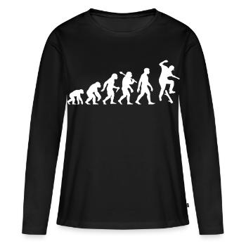Skateboard Evolution Skateboard Skatboarder masculin et garçon - T-shirt manches longues Premium bio Femme - noir - Devant - Julia (174cm)