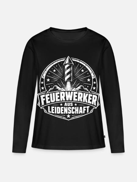 Feuerwerker Leidenschaft - Frauen Premium Bio Langarmshirt - Schwarz