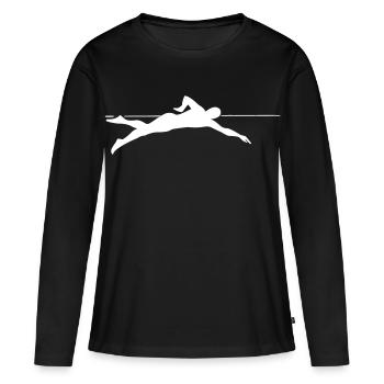 Dynamic Sprinter Line Graphics - Women's Premium Organic Long Sleeve Shirt - black - Front - Julia (174cm)