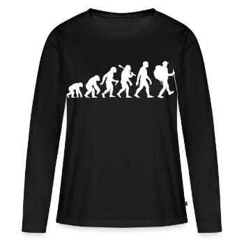 Évolution des randonneurs Randonnée Bergsteiegen - T-shirt manches longues Premium bio Femme - noir - Devant - Julia (174cm)