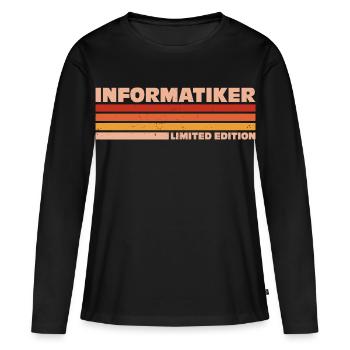 Computer Scientist Computer Science - Women's Premium Organic Long Sleeve Shirt - black - Front - Julia (174cm)