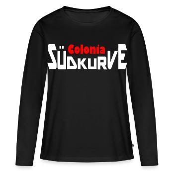 Courbe sud Colonia - T-shirt manches longues Premium bio Femme - noir - Devant - Julia (174cm)