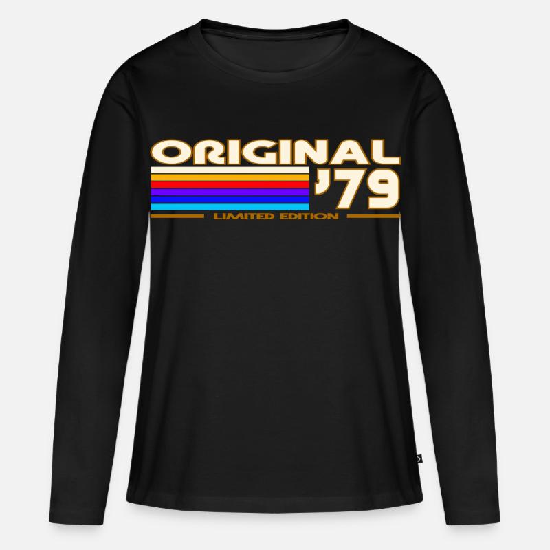 1979 - Frauen Premium Bio Langarmshirt - Schwarz
