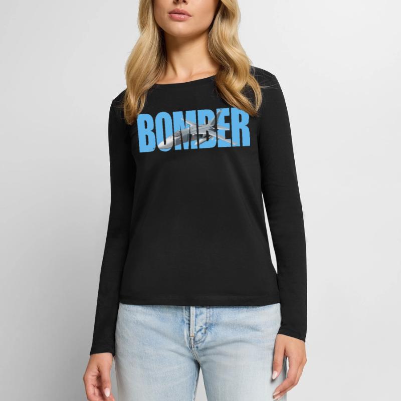 Bomber Su-24 Frauen Premium Bio Langarmshirt