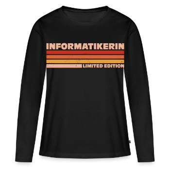 Computer Scientist Computer Scientist Programmer - Women's Premium Organic Long Sleeve Shirt - black - Front - Julia (174cm)