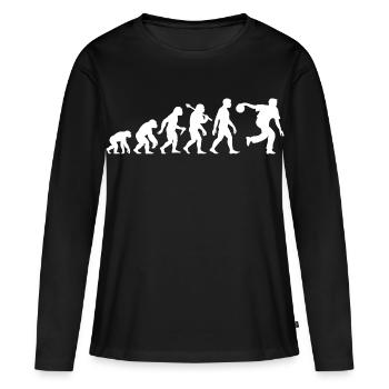 Bowling Evolution Skittles pour le club de bowling - T-shirt manches longues Premium bio Femme - noir - Devant - Julia (174cm)