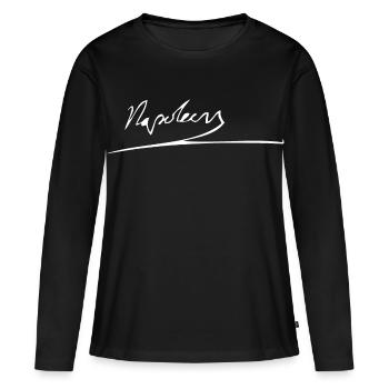 Signature Napoleon white - T-shirt manches longues Premium bio Femme - noir - Devant - Julia (174cm)