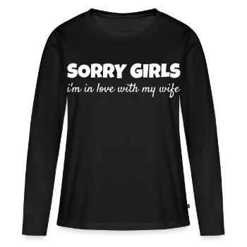 Vergeben Ehemann Stolz Liebesbeweis Romantisch - Frauen Premium Bio Langarmshirt - Schwarz - Vorne - Julia (174cm)