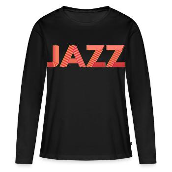 Jazz - T-shirt manches longues Premium bio Femme - noir - Devant - Julia (174cm)