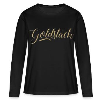 bijou - T-shirt manches longues Premium bio Femme - noir - Devant - Julia (174cm)