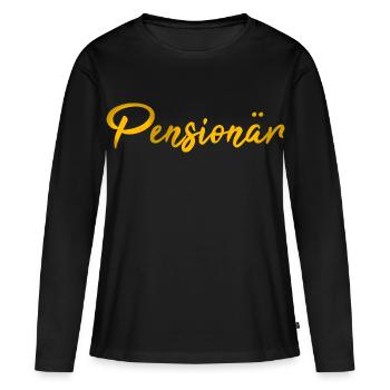 Scripture Pensioner Gift - Women's Premium Organic Long Sleeve Shirt - black - Front - Julia (174cm)