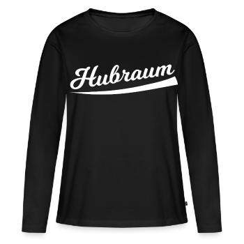 Hubraum Retro Schriftzug - Frauen Premium Bio Langarmshirt - Schwarz - Vorne - Julia (174cm)