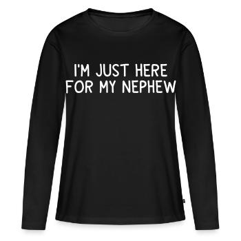 Humor Onkel Tante Neffe Geschenk Familie Lustig - Frauen Premium Bio Langarmshirt - Schwarz - Vorne - Julia (174cm)