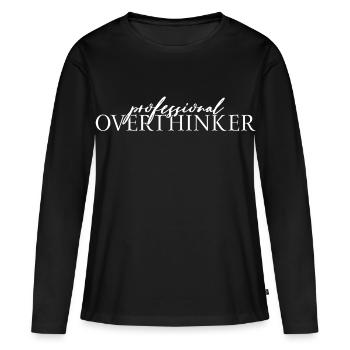 SURPENSEUR professionnel - T-shirt manches longues Premium bio Femme - noir - Devant - Julia (174cm)