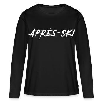 Apres Ski - Frauen Premium Bio Langarmshirt - Schwarz - Vorne - Julia (174cm)
