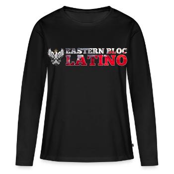 Bloc de l’Est Latino Pole Pologne Aigle Blanc Cadeau - T-shirt manches longues Premium bio Femme - noir - Devant - Julia (174cm)