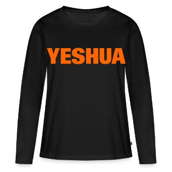 YESHUA - Women's Premium Organic Long Sleeve Shirt - black - Front - Julia (174cm)