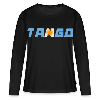 Tango - T-shirt manches longues Premium bio Femme - noir - Devant - Julia (174cm)