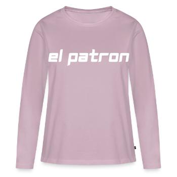 El Patron – Latino Style Print - Women's Premium Organic Long Sleeve Shirt - dusky pink - Front - Julia (174cm)