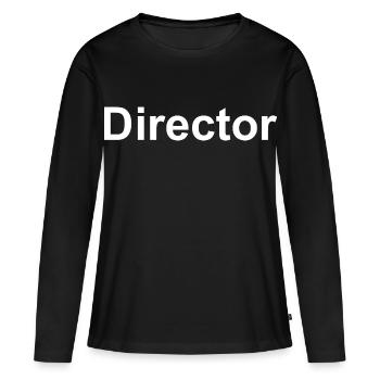 Texte du réalisateur Réalisateur Cinéaste Équipe de tournage Cadeau - T-shirt manches longues Premium bio Femme - noir - Devant - Julia (174cm)