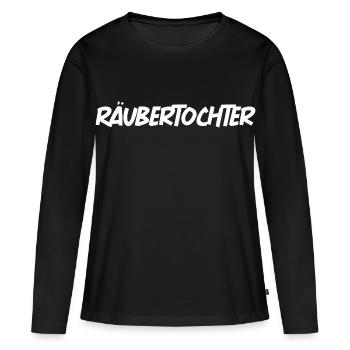 Fille de voleur - T-shirt manches longues Premium bio Femme - noir - Devant - Julia (174cm)
