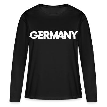Germany Back - Women's Premium Organic Long Sleeve Shirt - black - Front - Julia (174cm)