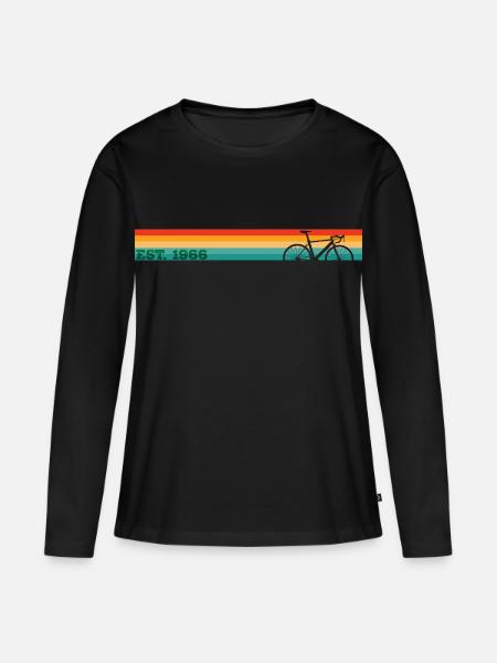 Vintage 1966 - Frauen Premium Bio Langarmshirt - Schwarz