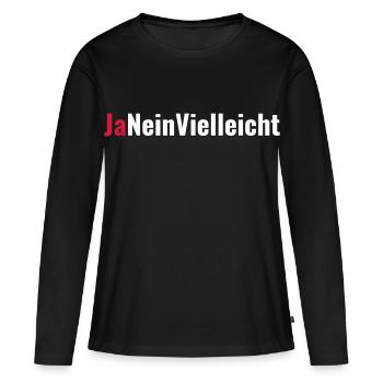 Proposal Engagement Bachelor Party Gift - Women's Premium Organic Long Sleeve Shirt - black - Front - Julia (174cm)