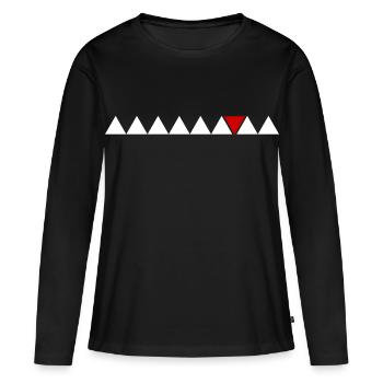 Citation sur un triangle unique différent parmi les triangles - T-shirt manches longues Premium bio Femme - noir - Devant - Julia (174cm)