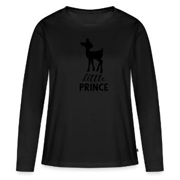 Prince - T-shirt manches longues Premium bio Femme - noir - Devant - Julia (174cm)