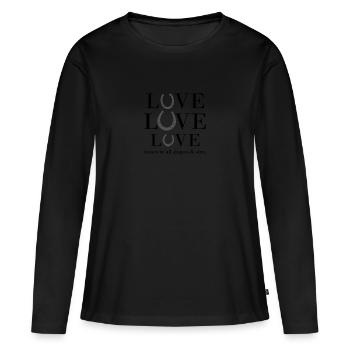 Amoureux des chevaux Amoureux des chevaux Filles de chevaux - T-shirt manches longues Premium bio Femme - noir - Devant - Julia (174cm)