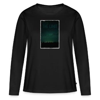 Sky ist das Limit - Frauen Premium Bio Langarmshirt - Schwarz - Vorne - Julia (174cm)