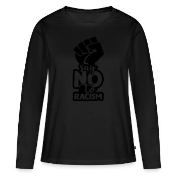 Racism Anti-Racism Tolerance Human Rights - Women's Premium Organic Long Sleeve Shirt - black - Front - Julia (174cm)