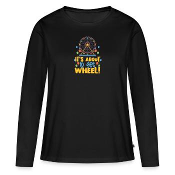Ferris wheel gift - Women's Premium Organic Long Sleeve Shirt - black - Front - Julia (174cm)