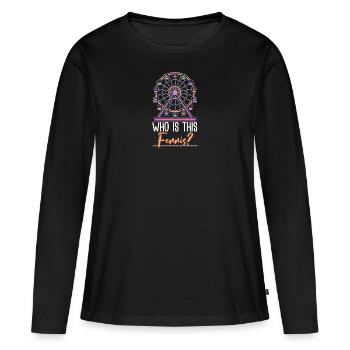 Ferris wheel gift idea - Women's Premium Organic Long Sleeve Shirt - black - Front - Julia (174cm)