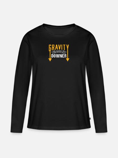 Physik Gravitation - Premium økologisk langærmet T-shirt til kvinder - sort