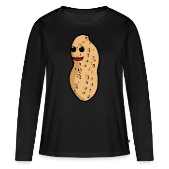 Cacahuètes Enfants Cacahuètes Enfant Bébé Enfants - T-shirt manches longues Premium bio Femme - noir - Devant - Julia (174cm)