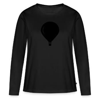 montgolfière - T-shirt manches longues Premium bio Femme - noir - Devant - Julia (174cm)