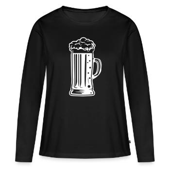 Beer Symbol Beer Glass - T-shirt manches longues Premium bio Femme - noir - Devant - Julia (174cm)