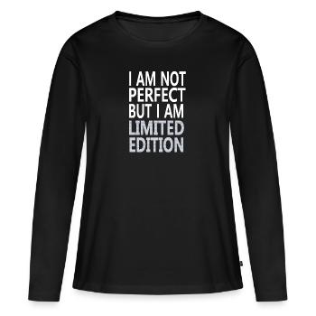 Ich bin einzigartig - Frauen Premium Bio Langarmshirt - Schwarz - Vorne - Julia (174cm)