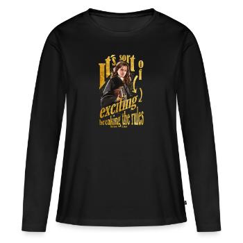 Harry Potter Hermine Goes To The Library - T-shirt manches longues Premium bio Femme - noir - Devant - Julia (174cm)