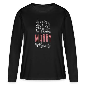 Parent, Mère, Responsabilité Solo - T-shirt manches longues Premium bio Femme - noir - Devant - Julia (174cm)