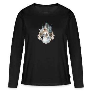 Goth Girl Gothic Prinzessin Mystisch Horror - Frauen Premium Bio Langarmshirt - Schwarz - Vorne - Julia (174cm)