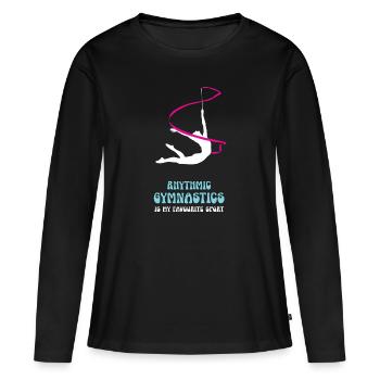 Rhythmic Gymnastics Is My Favourite Sport Turnerin - Frauen Premium Bio Langarmshirt - Schwarz - Vorne - Julia (174cm)