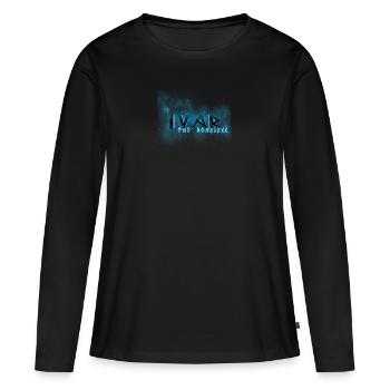 Ivar le mythe nordique viking cadeau désossé - T-shirt manches longues Premium bio Femme - noir - Devant - Julia (174cm)