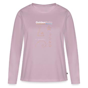 Goldener Schnitt - Frauen Premium Bio Langarmshirt - Altrosa - Vorne - Julia (174cm)