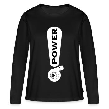 Turbo - T-shirt manches longues Premium bio Femme - noir - Devant - Julia (174cm)