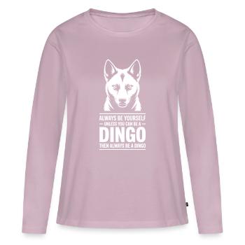 Dingo Sprüche Dingos Lustiges Dingo Geschenk - Frauen Premium Bio Langarmshirt - Altrosa - Vorne - Julia (174cm)