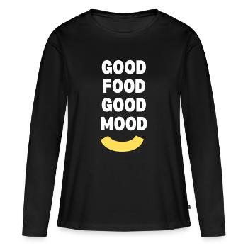 Portez votre marque - T-shirt manches longues Premium bio Femme - noir - Devant - Julia (174cm)